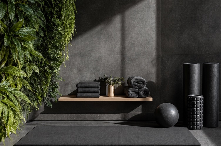 Modern conditioning zone in a boutique gym